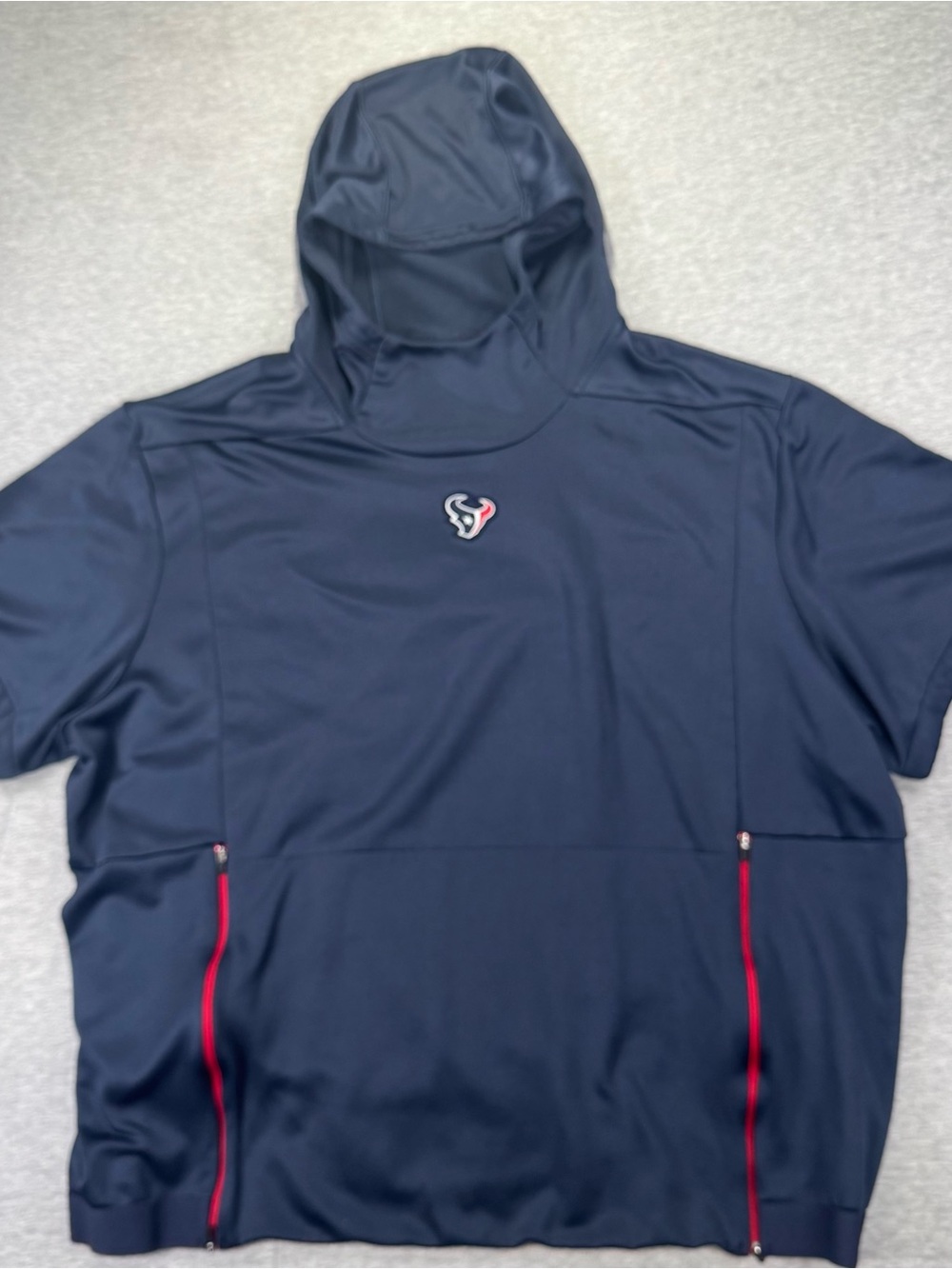 Nike Houston Texans Sideline Fly Rush Pullover Hooded Short Sleeve Top Size 3XL